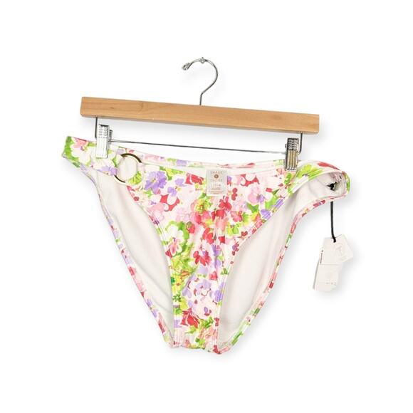 Shade & Shore Other - Shade & Shore Pink Multicolor Floral Ring Swim Bottom Size L